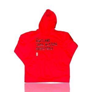 Nike Portland Trail Blazers Men's Red Dri-FIT Basketball Hoodie L: NWOT